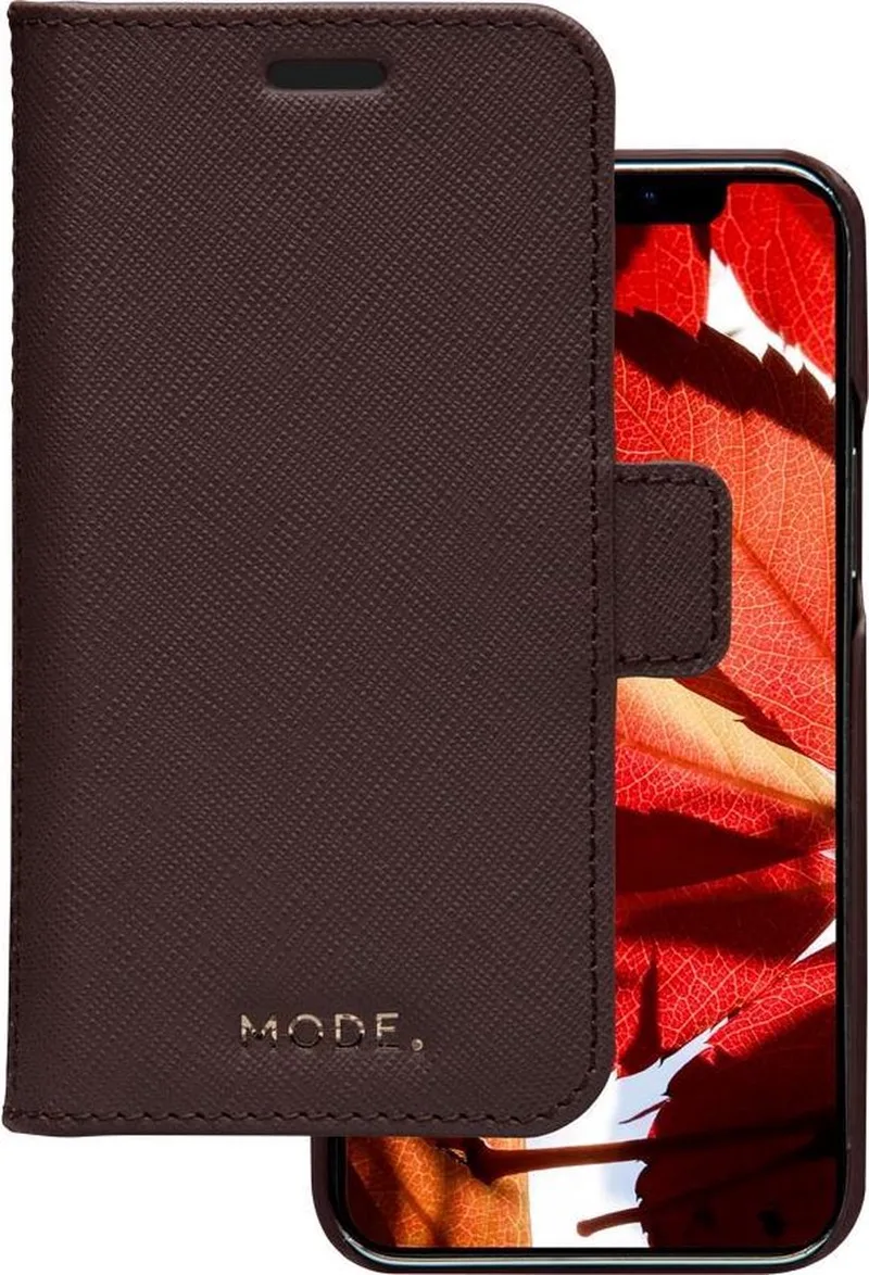 iPhone 12 Mini Bookcase hoesje by dbramante1928 in Brown – product photo