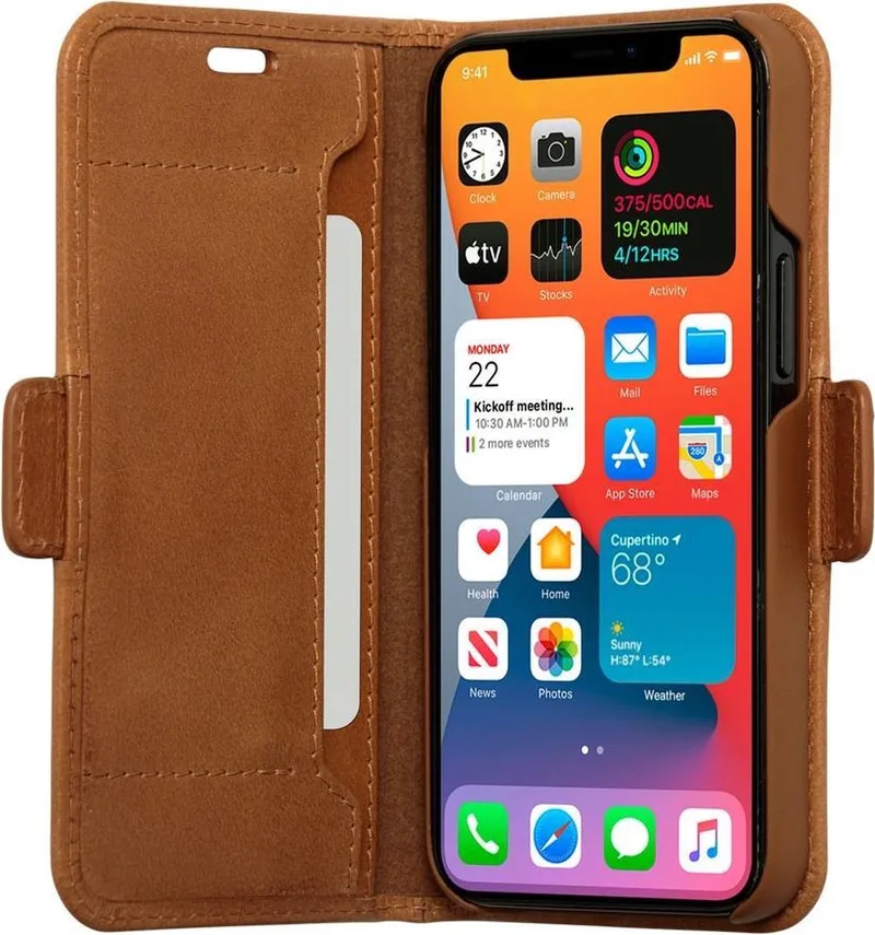 iPhone 12 Mini Bookcase hoesje by dbramante1928 in Brown – product photo