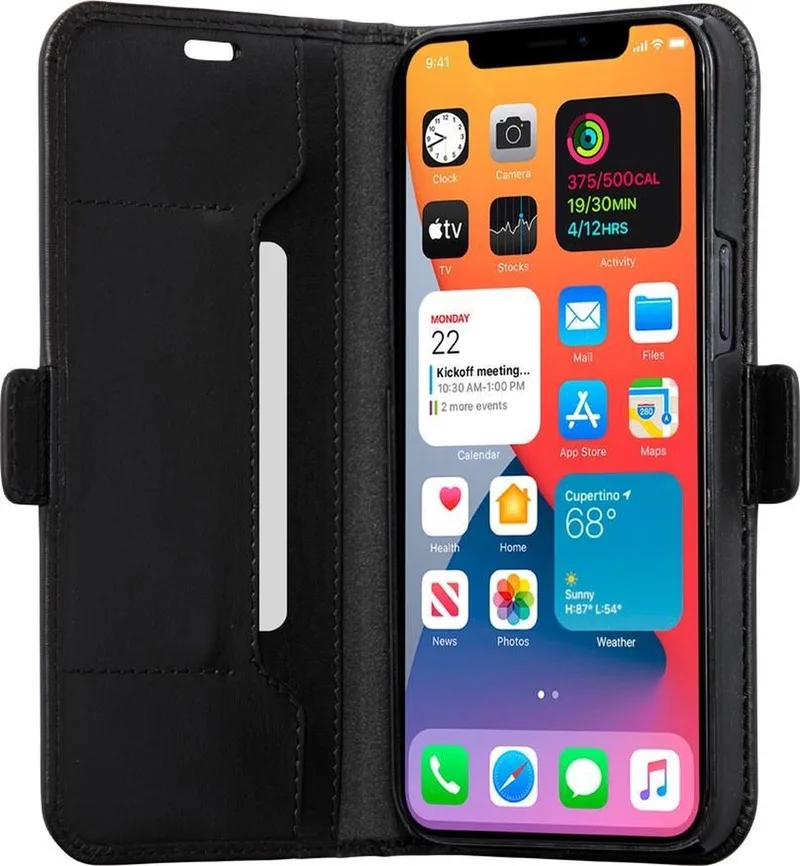 iPhone 12 Pro Max Bookcase hoesje de dbramante1928 en Noir – photo produit