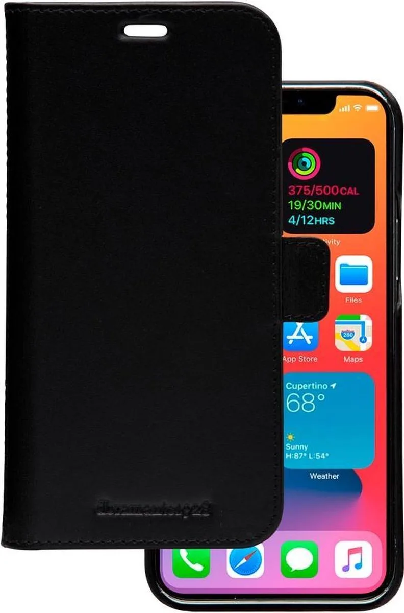 iPhone 12 Pro Max Bookcase hoesje by dbramante1928 in Black – product photo