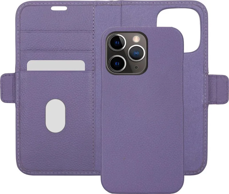 iPhone 13 Pro Bookcase hoesje by dbramante1928 in Purple – product photo