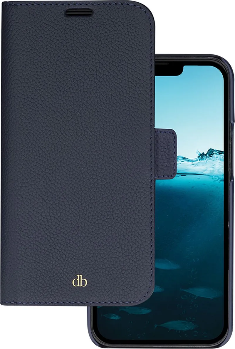 iPhone 14 Pro Max Bookcase hoesje by dbramante1928 in Blue – product photo
