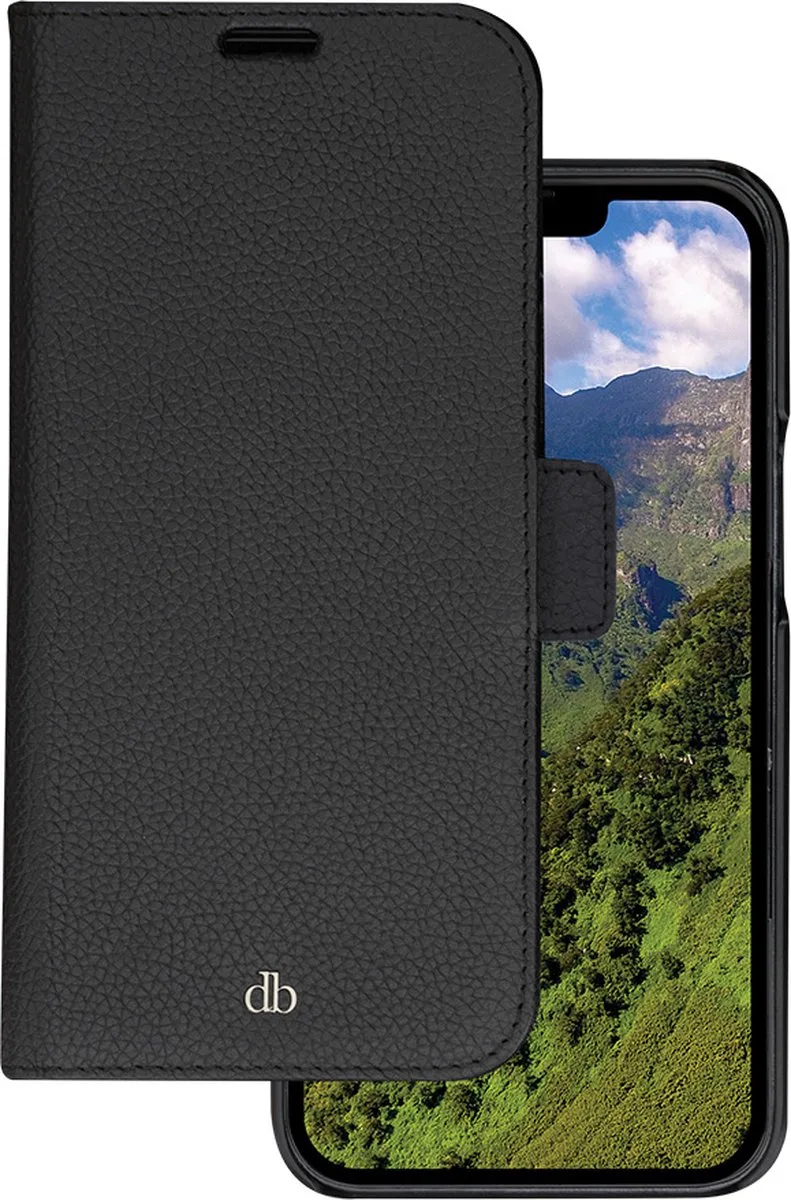 iPhone 14 Pro Max Bookcase hoesje by dbramante1928 in Black – product photo