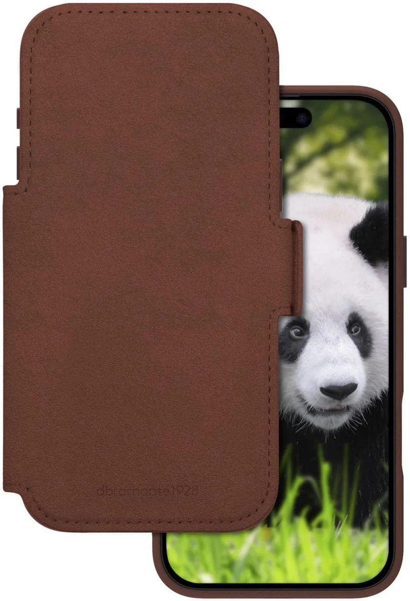 Lynge Bookcase geschikt voor MagSafe geschikt voor iPhone 17 Pro / 17 Pro Max - Dark Tan fra dbramante1928 i Donkerbruin – produktbillede