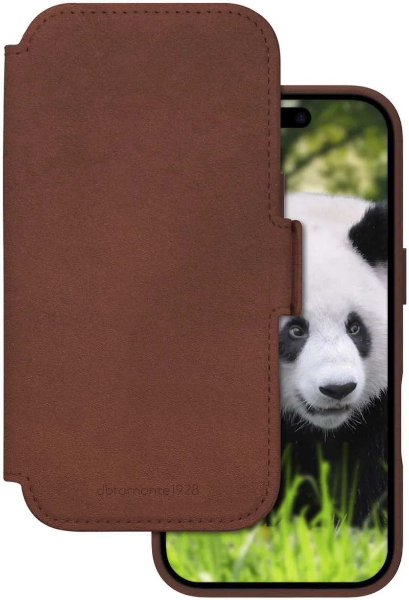 Lynge Bookcase geschikt voor MagSafe geschikt voor iPhone 17 - Dark Tan von dbramante1928 in Donkerbruin – Produktfoto