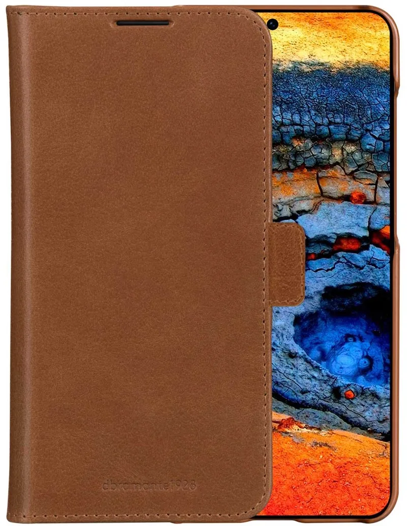 Lynge Bookcase geschikt voor Samsung Galaxy A56 - Tan från dbramante1928 i Brun – produktbild