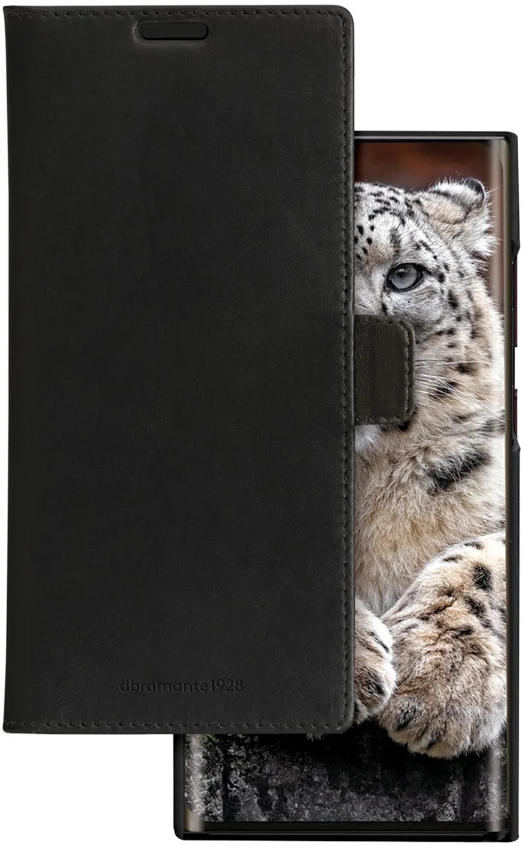Lynge Bookcase geschikt voor Samsung Galaxy S24 Ultra by dbramante1928 in Black – product photo