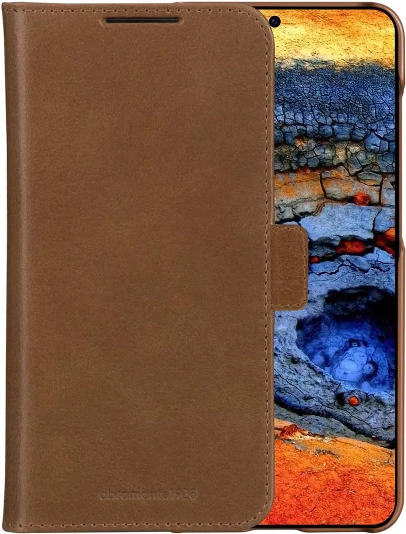 Lynge Bookcase geschikt voor Samsung Galaxy S25 Plus van dbramante1928 in Bruin – productfoto