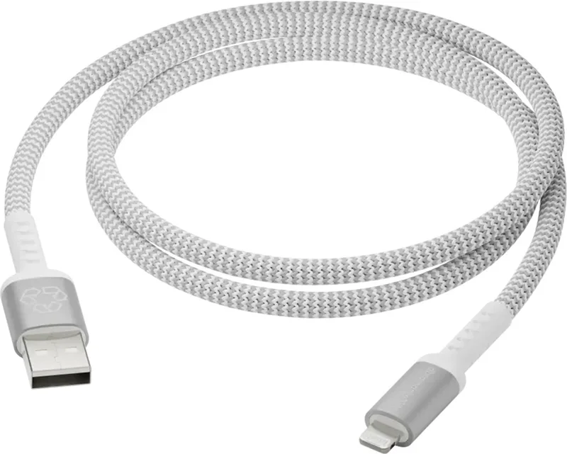 re-charge - Braided oplaadkabel - USB-A naar geschikt voor Lightning - 1,2 meter von dbramante1928 in Weiß – Produktfoto