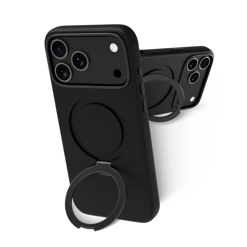 Roskilde MS Kick ICON iPhone 17 Pro Max Cover Apple iPhone 17 Pro Max Schwarz Standfunktion, Induktives Laden, Spritzwasserfest, MagSafe van dbramante1928 – productfoto