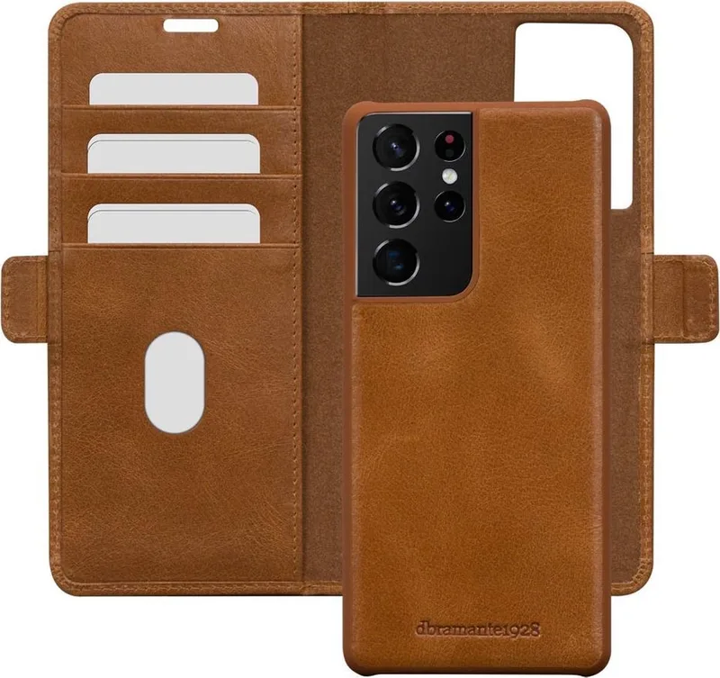 Samsung Galaxy S21 Ultra Bookcase hoesje von dbramante1928 in Braun – Produktfoto