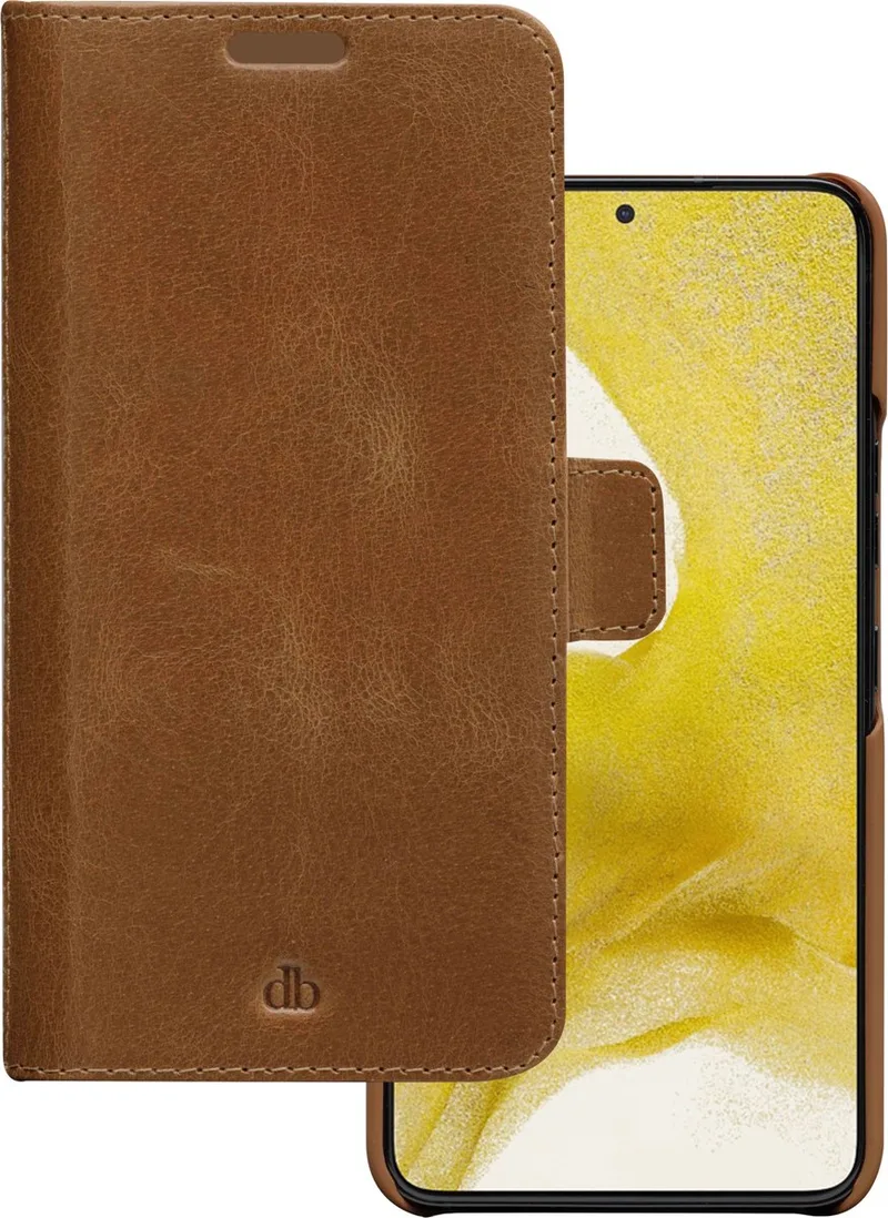 Samsung Galaxy S22+ Bookcase hoesje by dbramante1928 in Lichtbruin – product photo