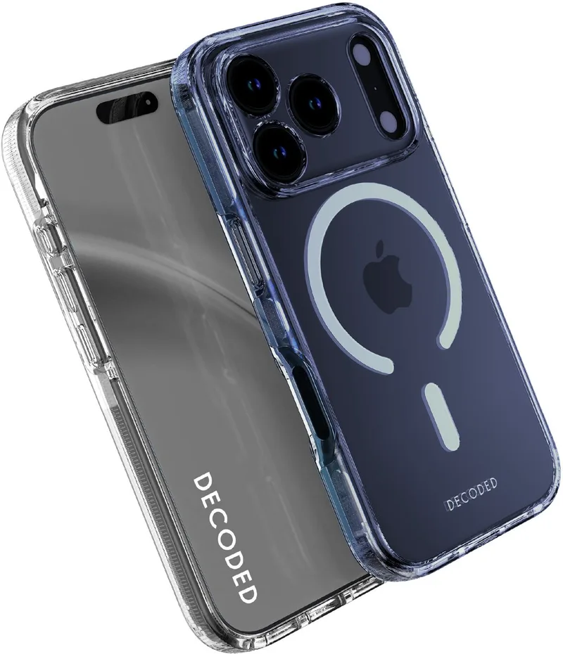 Clear Hoesje Geschikt voor iPhone 17 Pro Max - Anti-Yellowing - 100% Gerecycled Materiaal- Geschikt voor MagSafe - Doorzichtig Hoesje by Decoded in Transparent – product photo