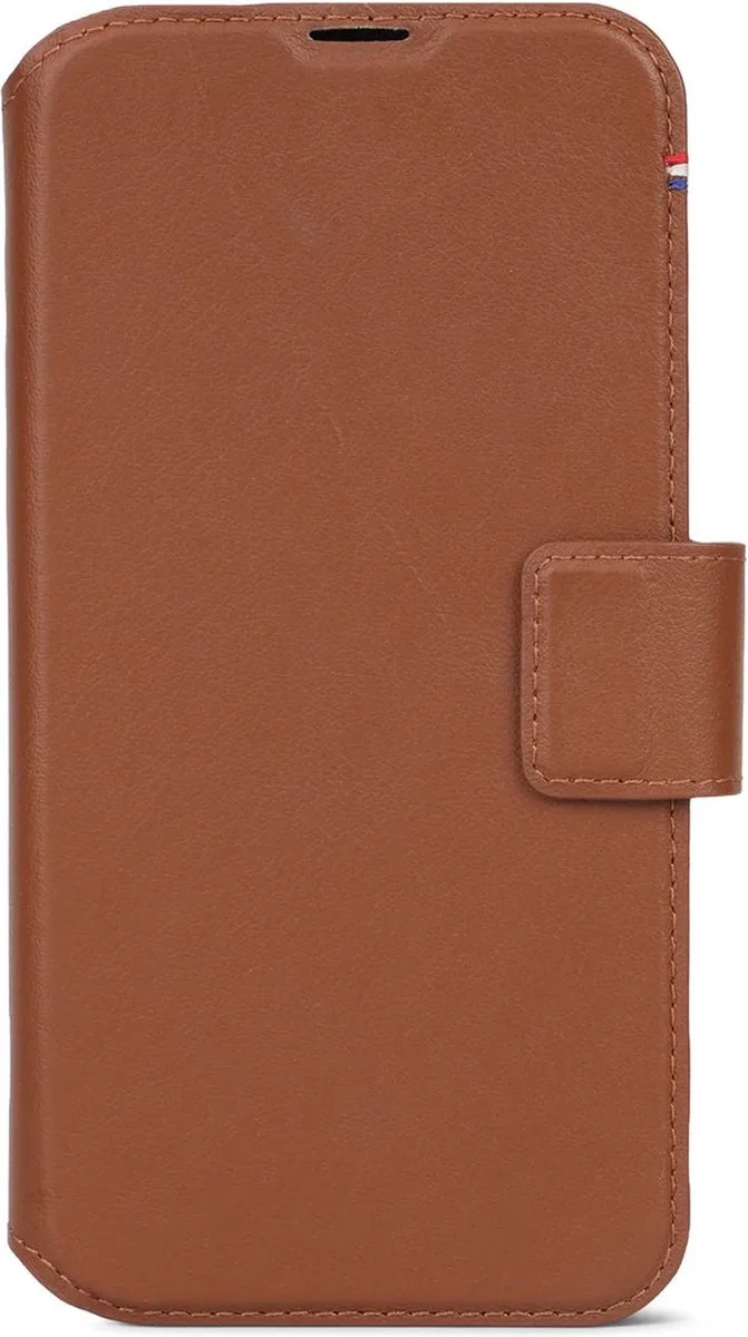 Detachable Wallet Case - iPhone 15 Pro - 2-in-1 Magnetisch Afneembaar Hoesje met Pasjeshouder - Hoogwaardig Europees Leer - Geschikt voor MagSafe - Tan de Decoded en Marron – photo produit