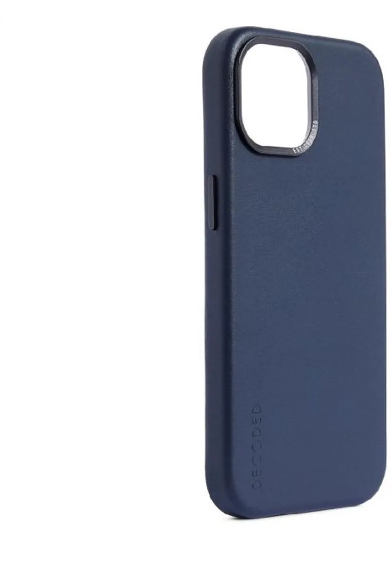 Leren Hoesje voor iPhone 15 Pro - Hoogwaardig Europees Leer - Geschikt voor MagSafe - True Navy by Decoded in Blue – product photo