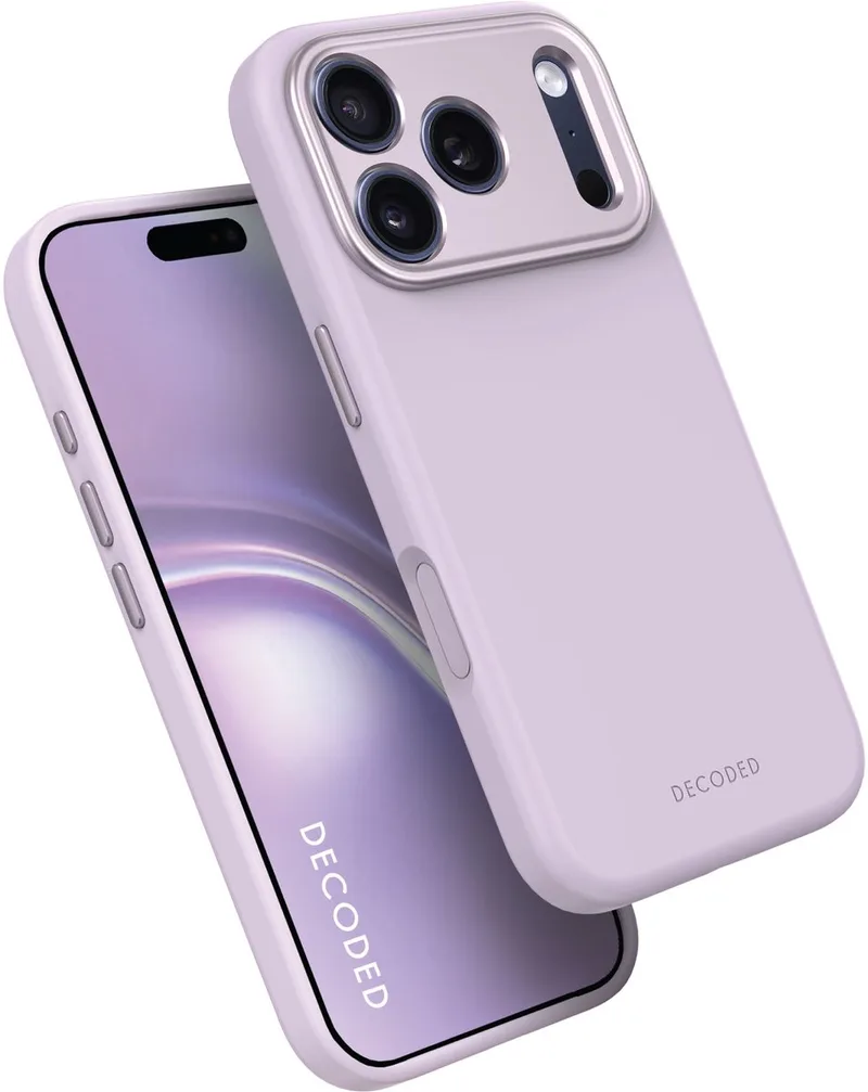 Siliconen Hoesje Geschikt voor iPhone 17 Pro - Premium Soft-Touch Materiaal - Antibacteriële Coating - Geschikt voor MagSafe - Paars by Decoded in Lavender – product photo