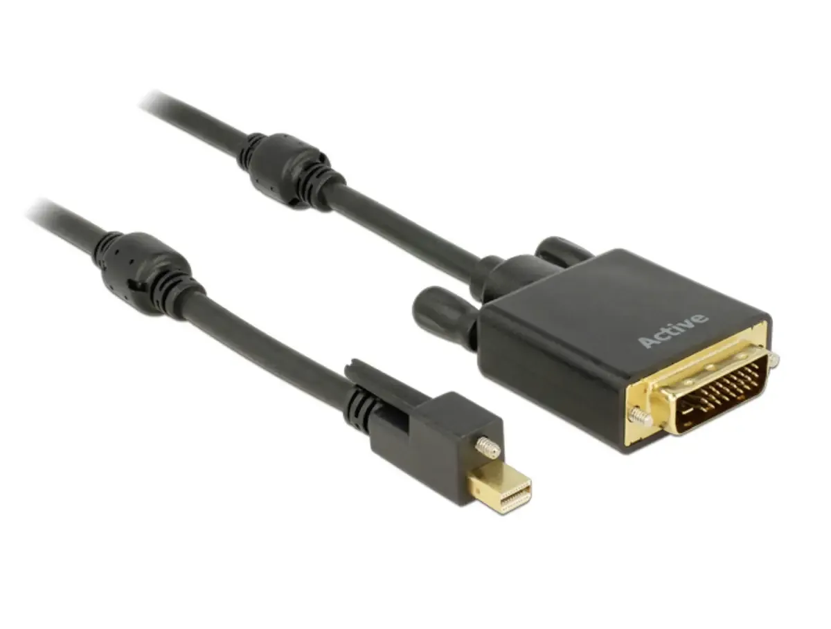 Câble de raccordement Delock 1 m 83725 Câble d'afficheur USB-C® fra Delock i Sort – produktbillede