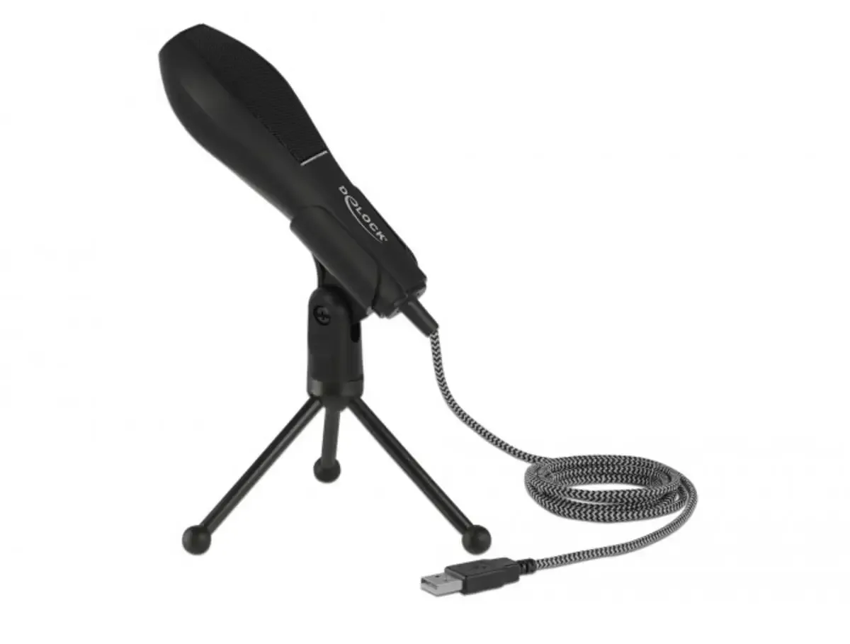 Col-de-cygne Micro USB Delock 65939 Type de transmission (détails):USB, filaire avec câble, pied by Delock in Black – product photo