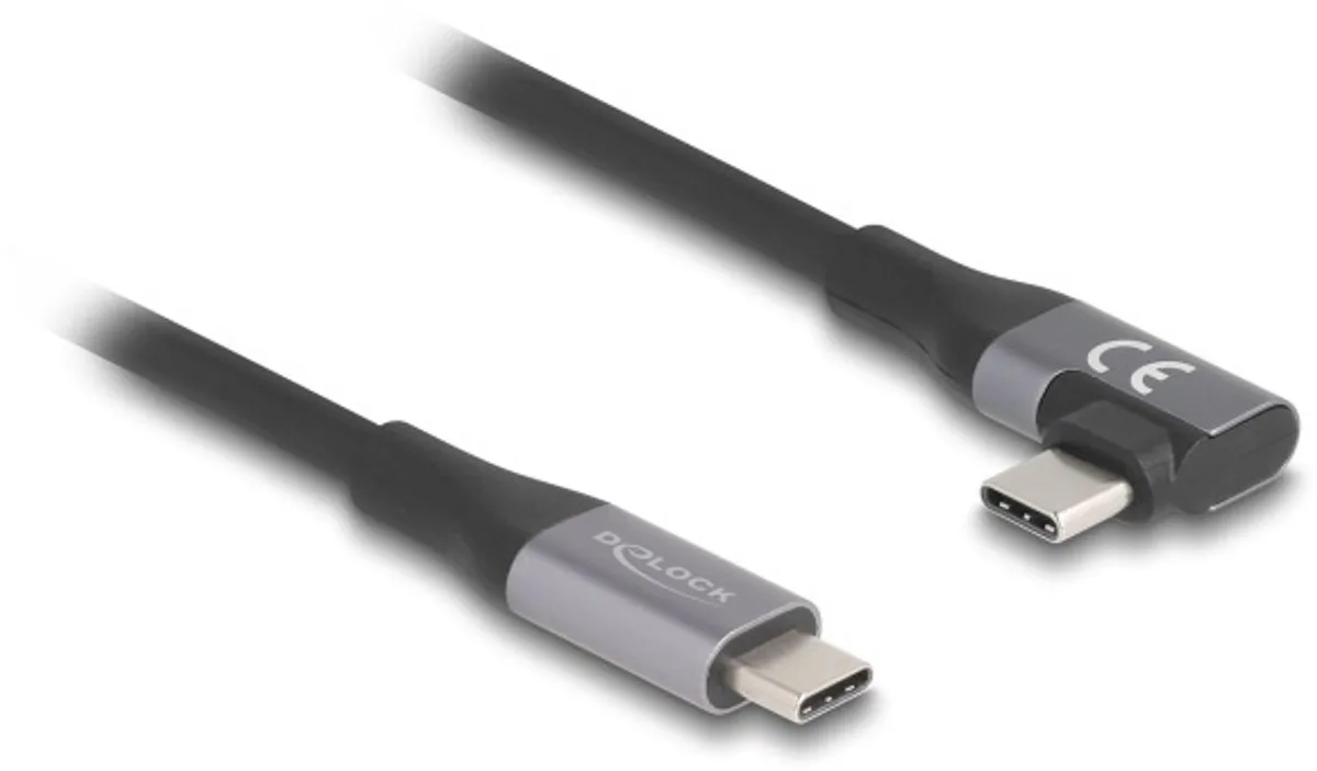 Delock 81131 USB-C-kabel USB-C stekker, USB-C stekker 1.00 m von Delock in Schwarz – Produktfoto