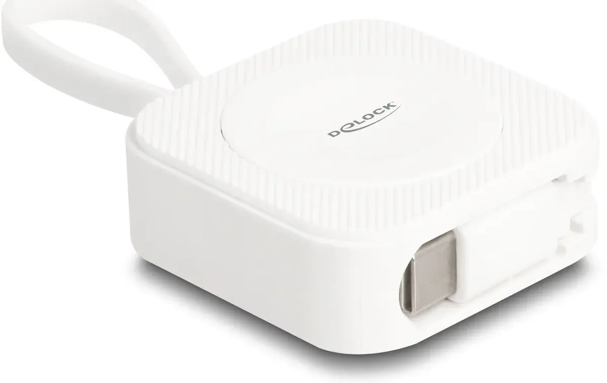 Delock 83023 USB Ladegerät 2.5 W USB-C® Qi Wireless Charging Weiß Steckdose Wireless Charger fra Delock – produktbillede