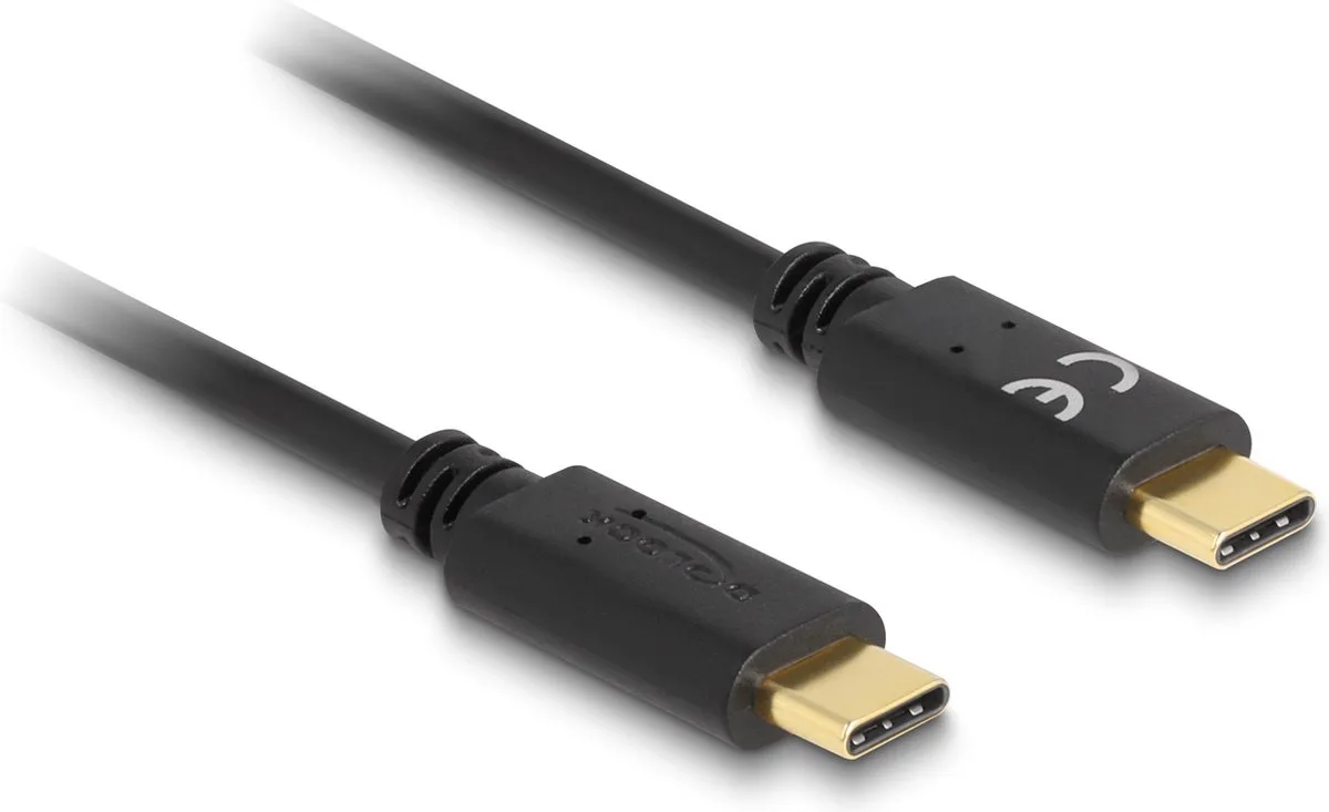 USB-opladerkabel USB-C® stik, USB-C® stik 0.15 m Sort med USB 85356 fra Delock i Sort – produktbillede