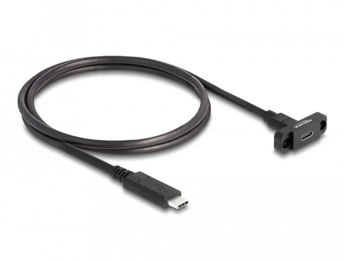 Delock 87824 USB-C-kabel USB 3.2 Gen2 USB-C bus, USB-C stekker 1.00 m fra Delock i Sort – produktbillede