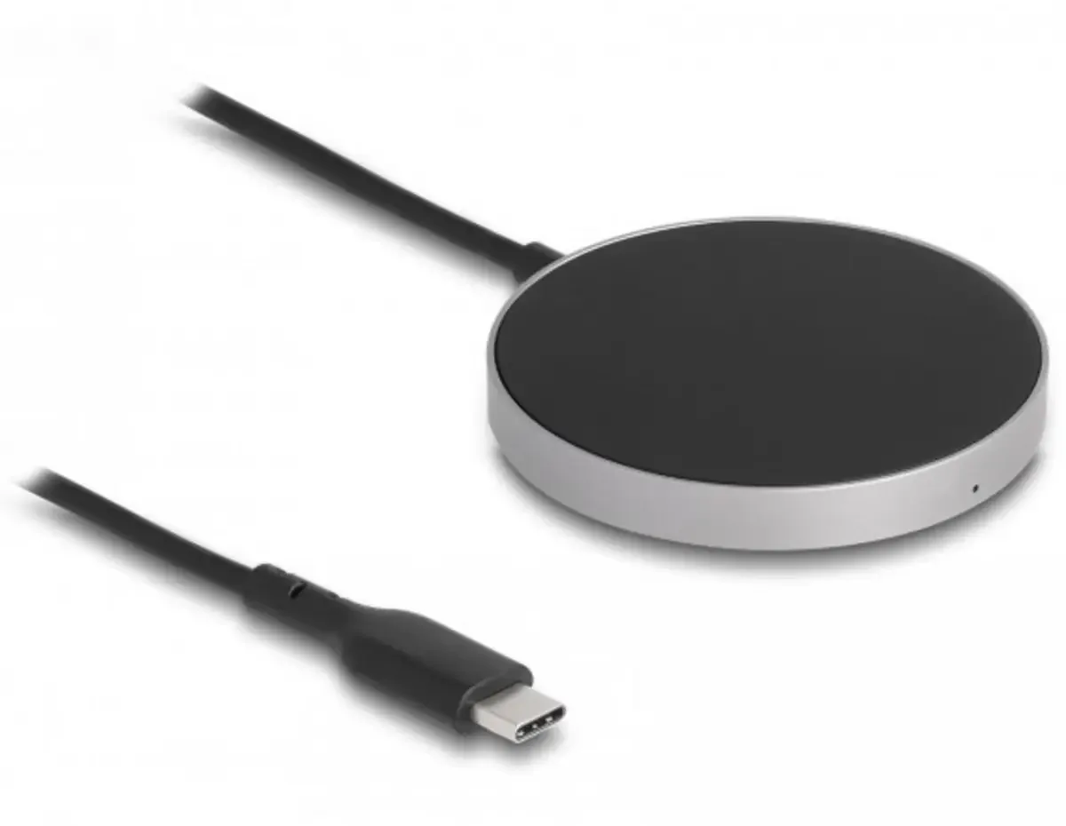 Induktions-Ladegerät 15 W 66467 66467 Ausgänge 1x USB-C® Schwarz fra Delock – produktbillede