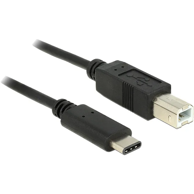 USB-C 2.0 naar USB-B kabel 1 meter fra Delock – produktbillede