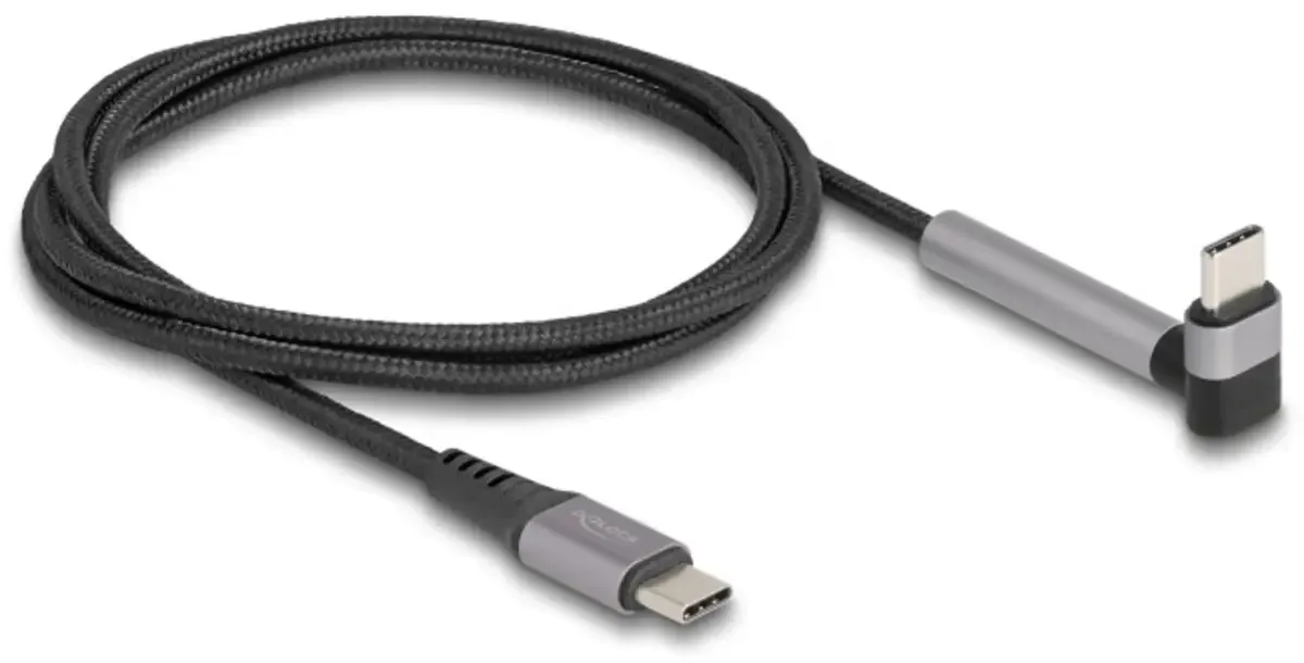 USB-C® Kabel USB 2.0 USB-C® Stecker, USB-C® Stecker 1.50 m Schwarz, Grau 81172 fra Delock – produktbillede