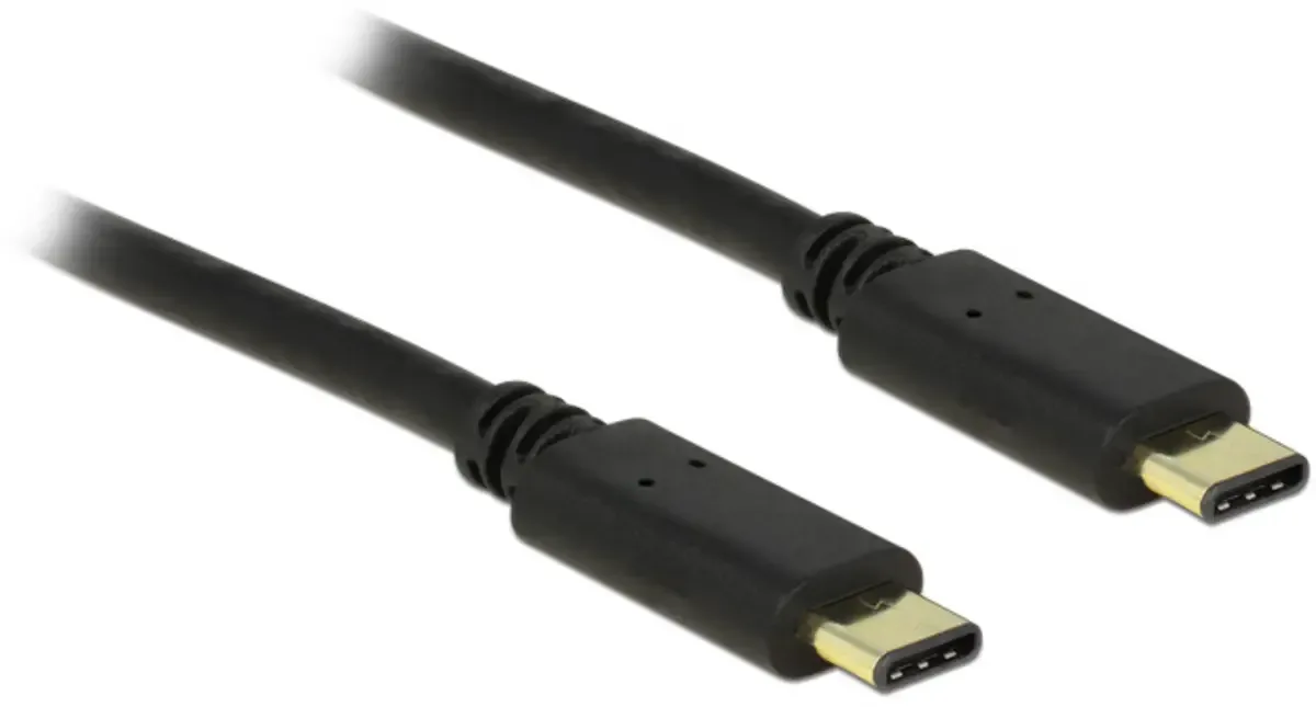 USB-C® Kabel USB 2.0 USB-C® Stecker, USB-C® Stecker 2.00 m Schwarz 83332 von Delock – Produktfoto
