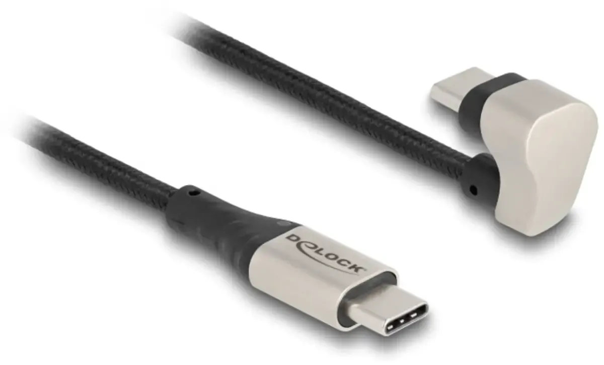 USB-C® Kabel USB 2.0 USB-C® Stecker, USB-C® Stecker 2.00 m Schwarz Rund 88160 fra Delock – produktbillede