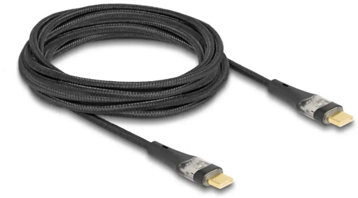 USB-C-kabel USB 2.0 USB-C-stekker, USB-C-stekker 3.00 m zwart 80765 van Delock – productfoto