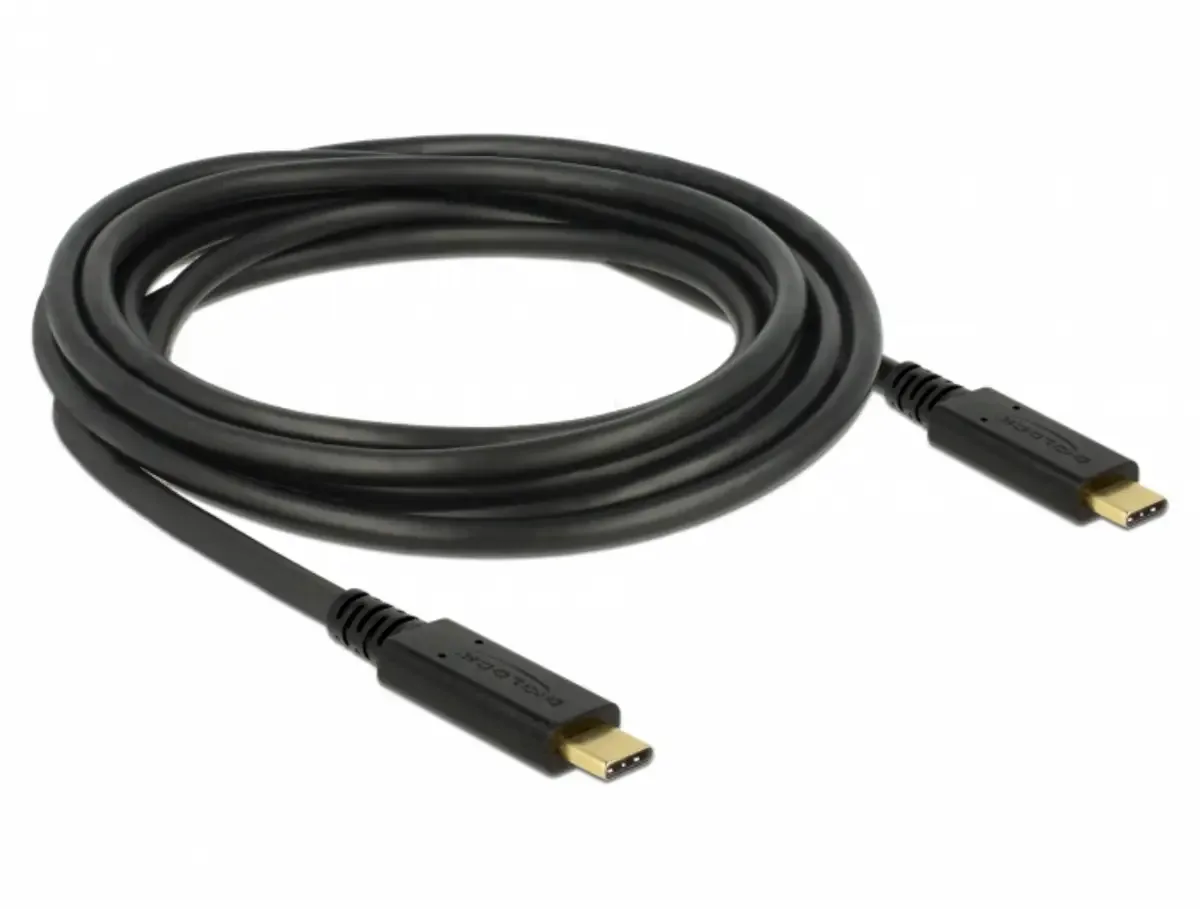 USB-C kabel USB 2.0 USB-C® stik, USB-C® stik 3.00 m 83325 fra Delock i Sort – produktbillede
