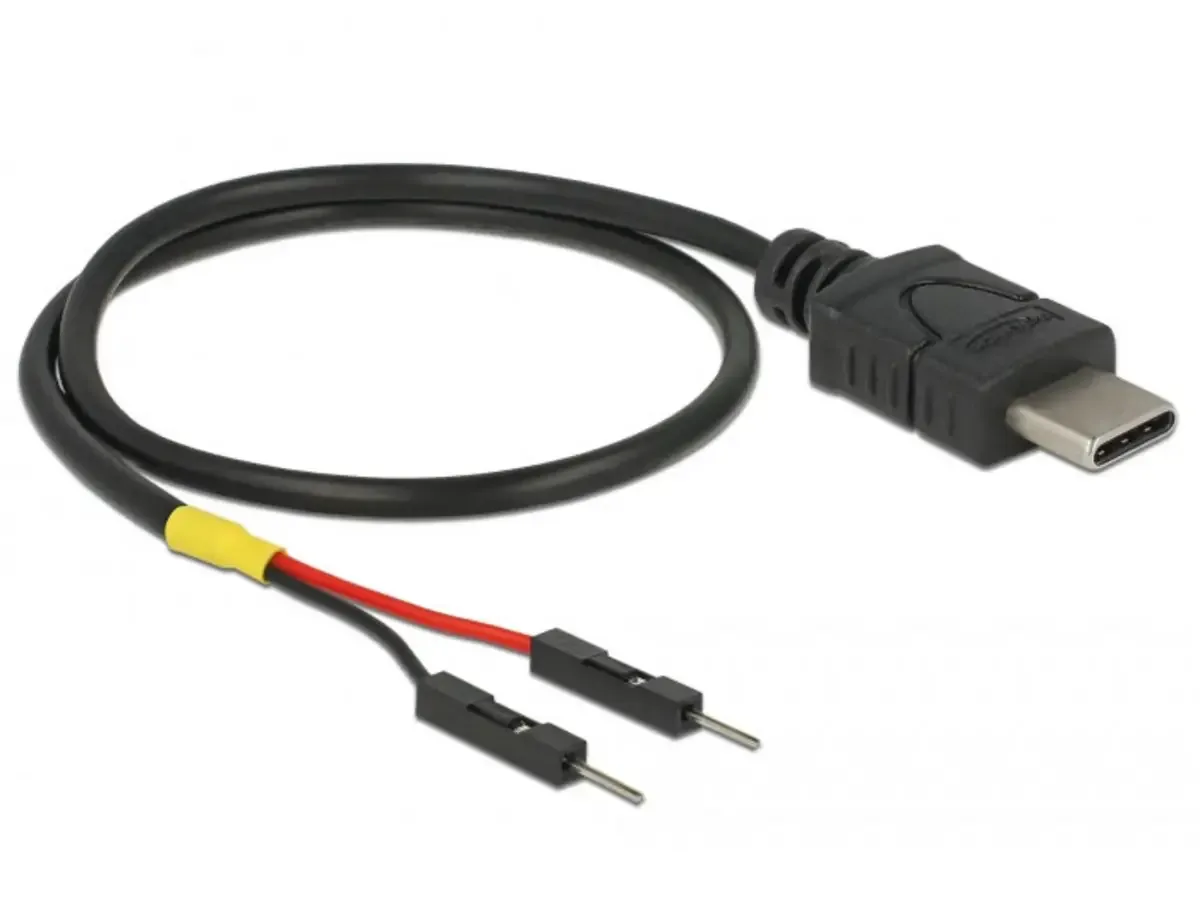 USB-C® Kabel USB-C® Stecker, Pfostenstecker 2pol. 0.30 m Schwarz mit Pfostenstecker 85420 från Delock – produktbild