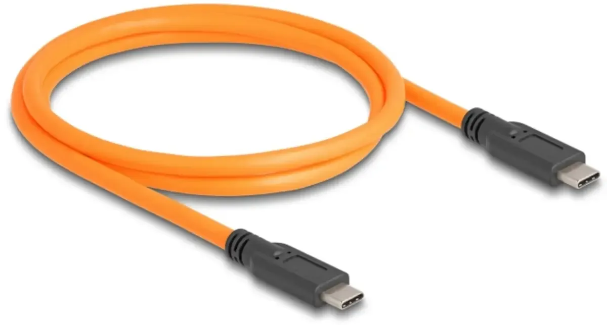 USB-C® Kabel USB-C® Stecker, USB-C® Stecker 1.00 m Orange 87959 von Delock – Produktfoto