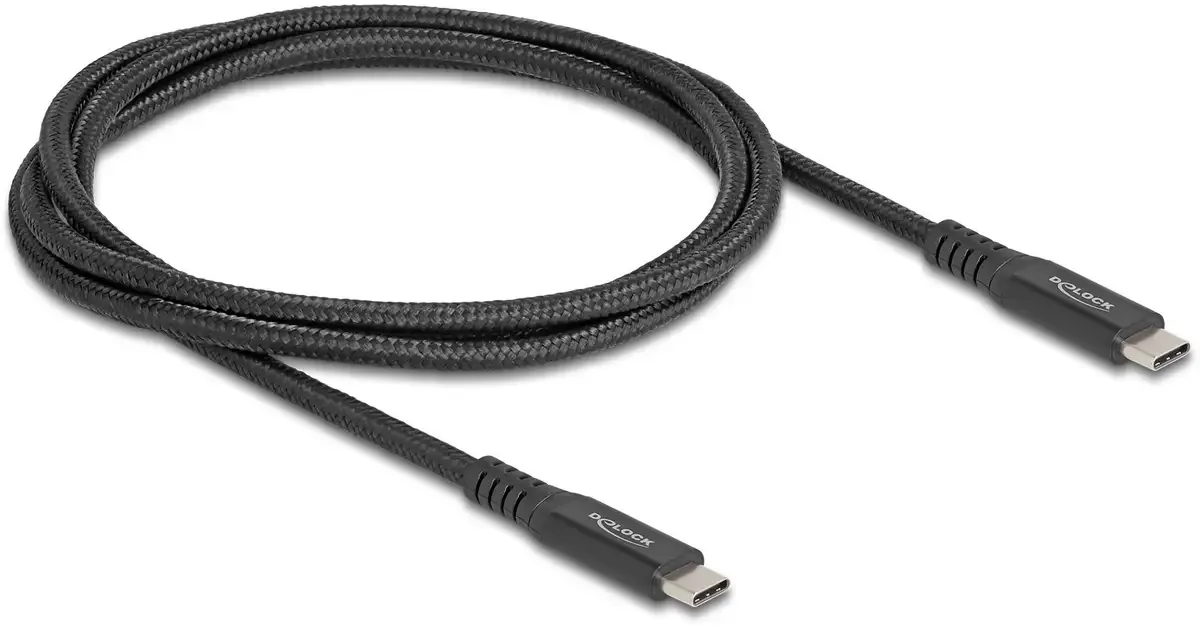 USB-C® Kabel USB-C® Stecker, USB-C® Stecker 1.00 m Schwarz 80024 von Delock – Produktfoto