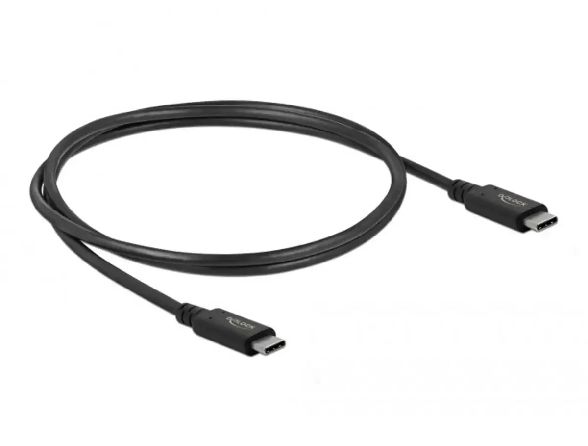 USB-C® Kabel USB4® USB-C® Stecker, USB-C® Stecker 0.80 m Schwarz 86979 fra Delock – produktbillede