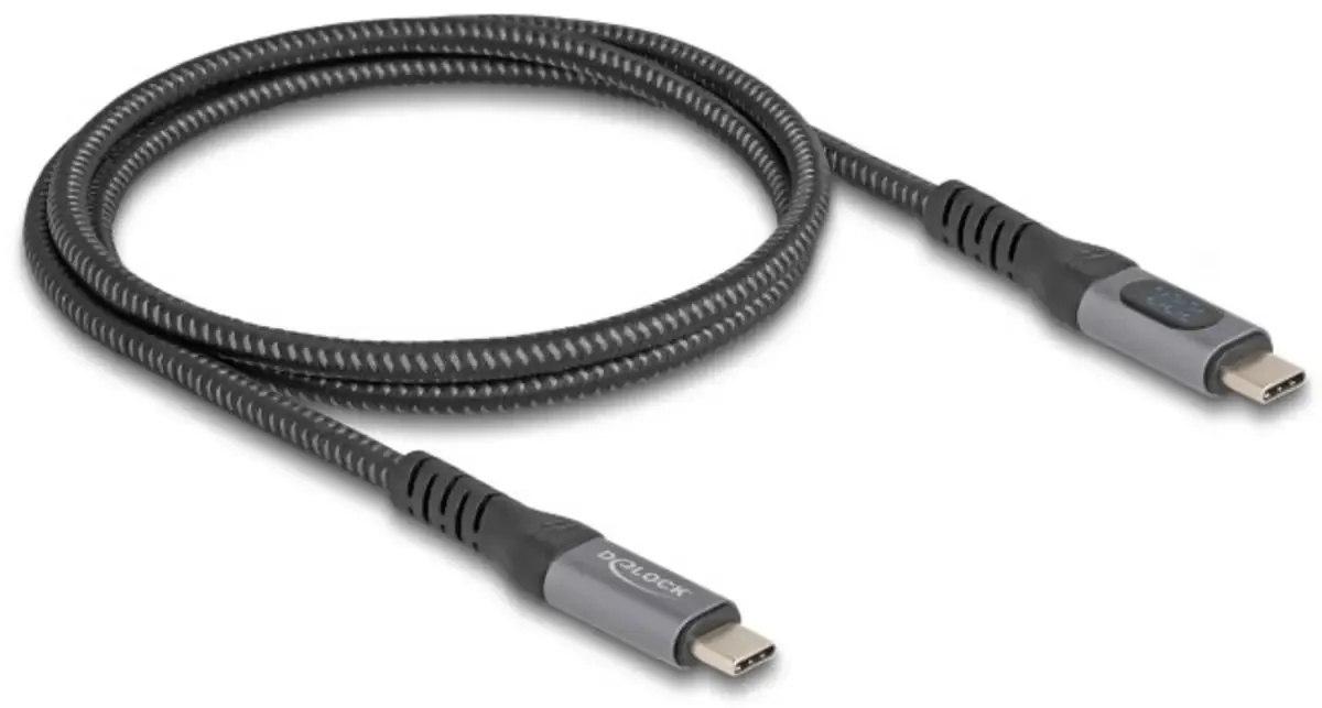 USB-C® Kabel USB4® USB-C® Stecker, USB-C® Stecker 1.00 m Schwarz 86067 von Delock – Produktfoto