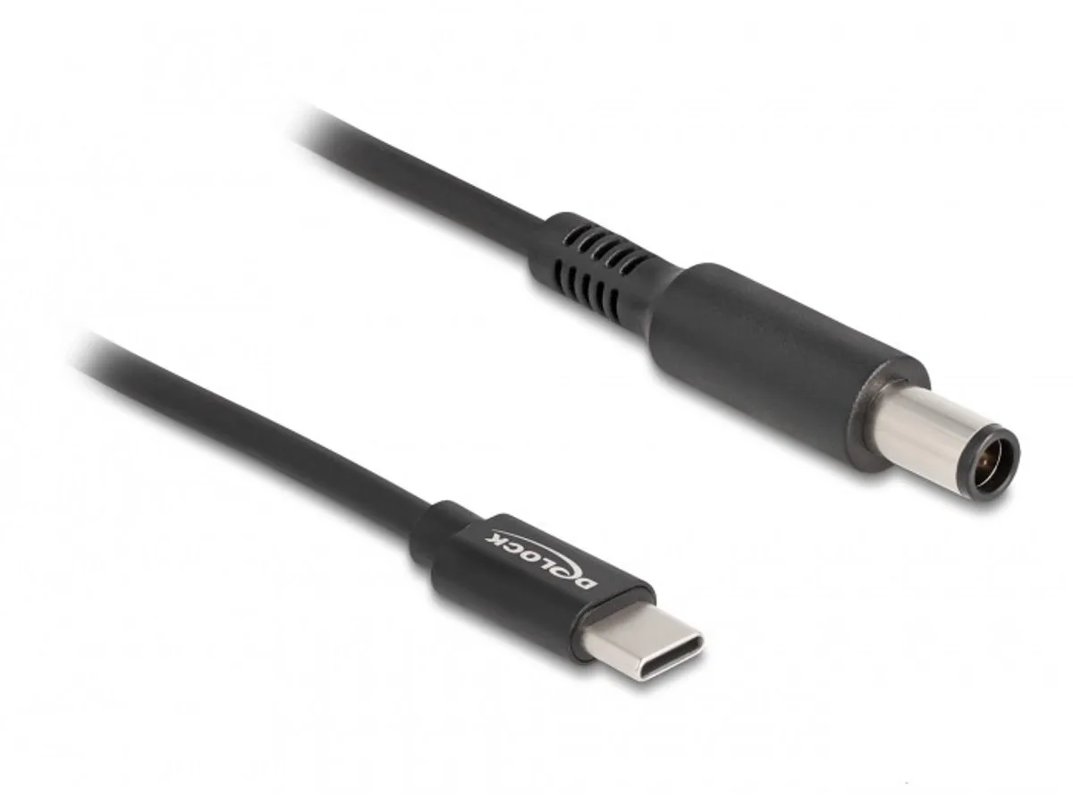 USB-C naar Dell notebook laadkabel | 7,4 x 5,0mm (met pin) | 1,5 meter von Delock in Schwarz – Produktfoto
