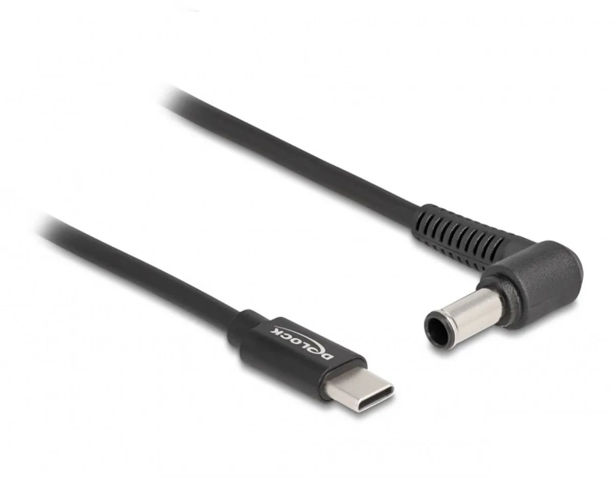 USB-C naar Sony notebook laadkabel | 6,5 x 4,4mm (met pin) | 1,5 meter från Delock i Svart – produktbild