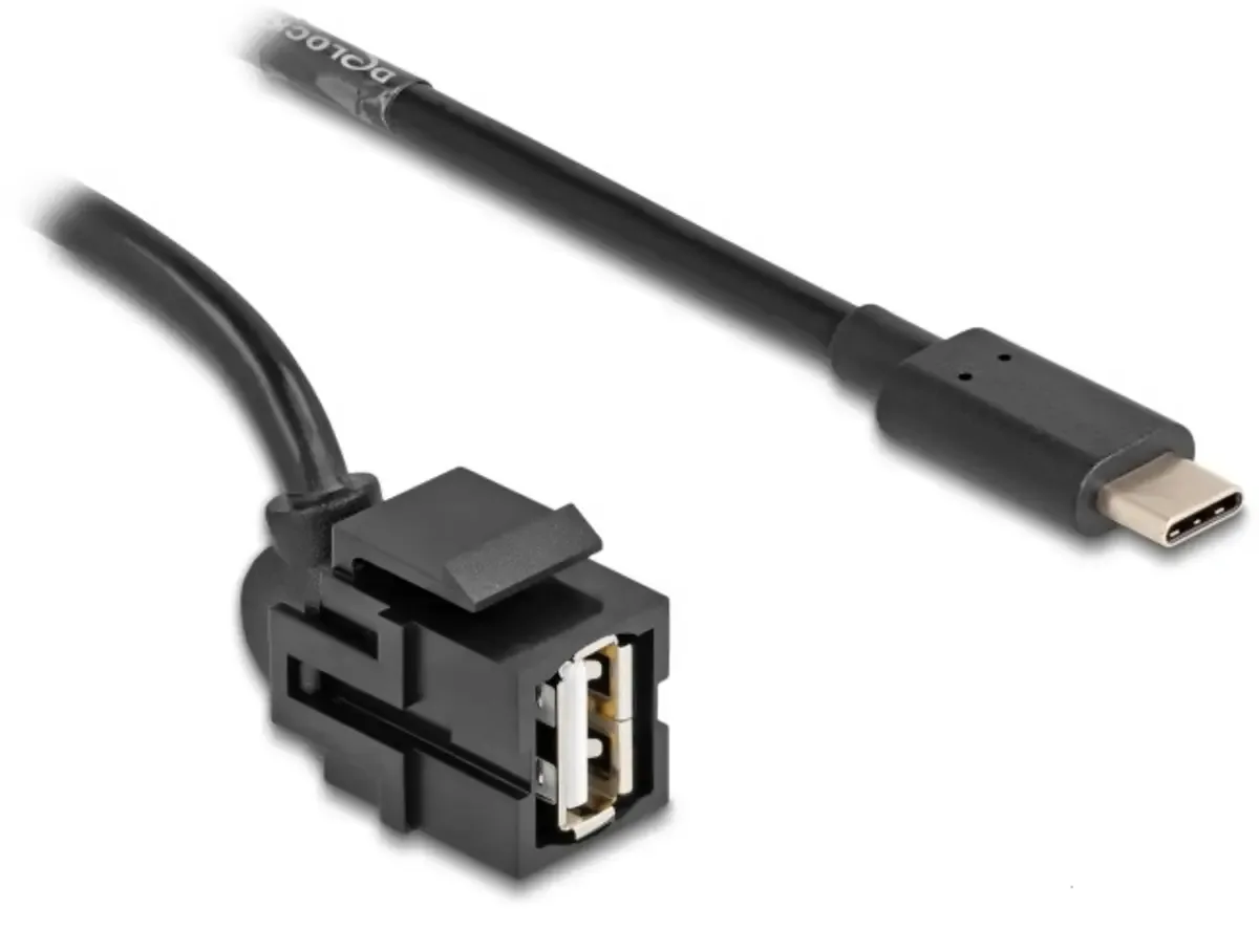 USB-Kabel USB 2.0 USB-A Stecker, USB-C® Stecker 1.50 m Schwarz 88057 från Delock – produktbild
