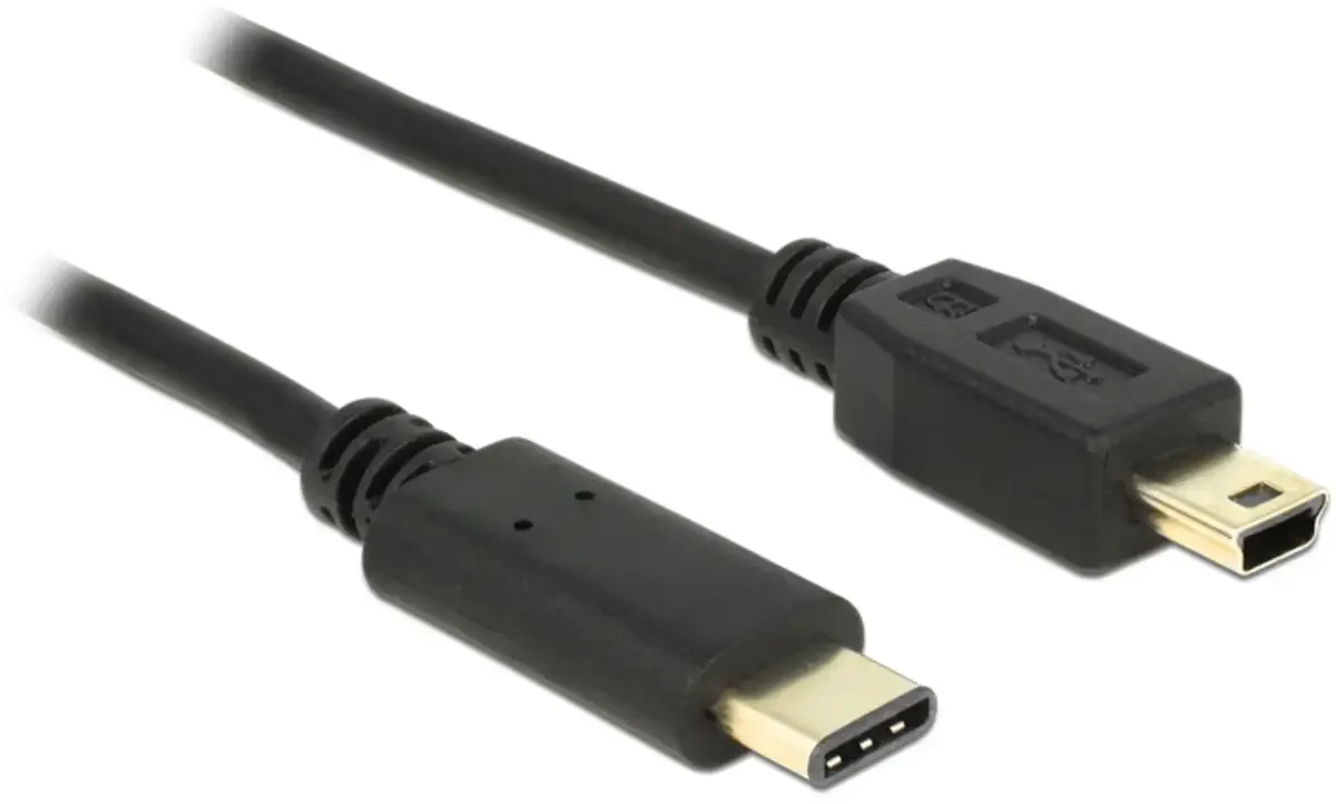 USB-kabel USB 2.0 USB-mini-B-hanstik, USB-C® stik 2.00 m Sort 83336 fra Delock – produktbillede