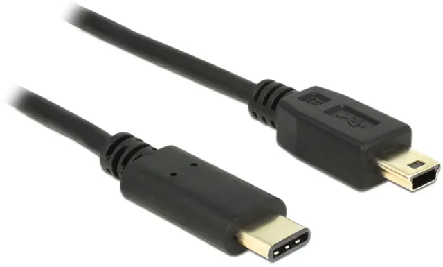 USB-kabel USB 2.0 USB-mini-B-hanstik, USB-C® stik 2.00 m Sort 83336