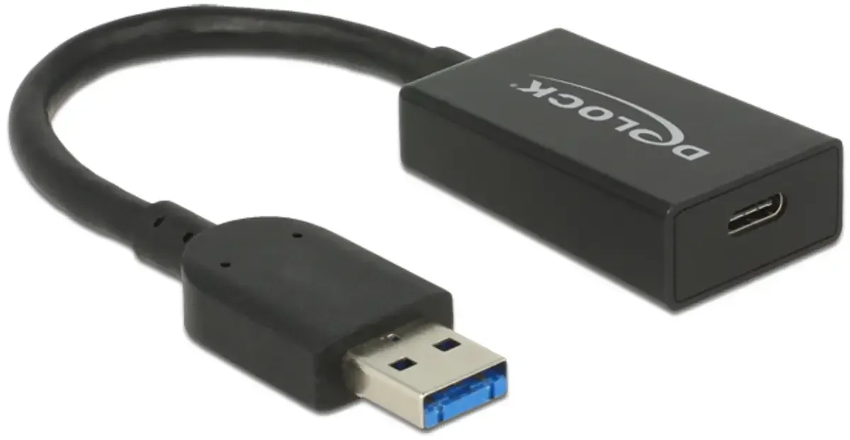 USB-kabel USB 3.2 Gen2 USB-A-hanstik, USB-C® bøsning 0.15 m 65698 von Delock in Schwarz – Produktfoto