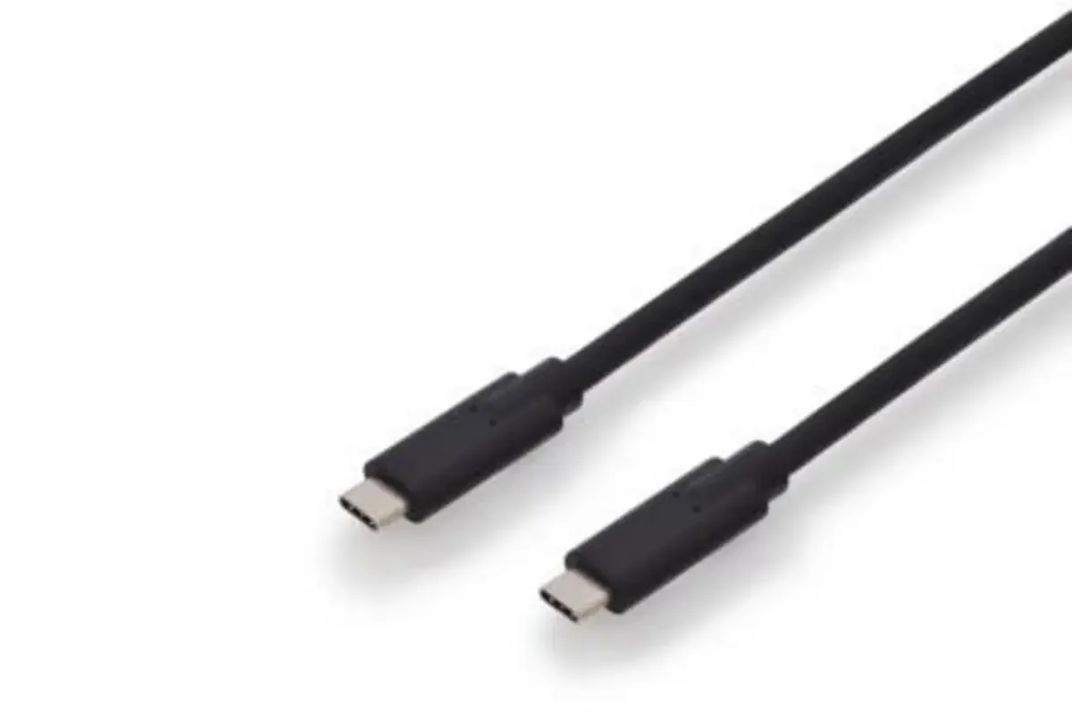 AK-300139-010-S USB-kabel USB 3.2 Gen1 USB-C stekker, USB-C stekker 1.00 m Afgeschermd (dubbel) von Digitus in Schwarz – Produktfoto