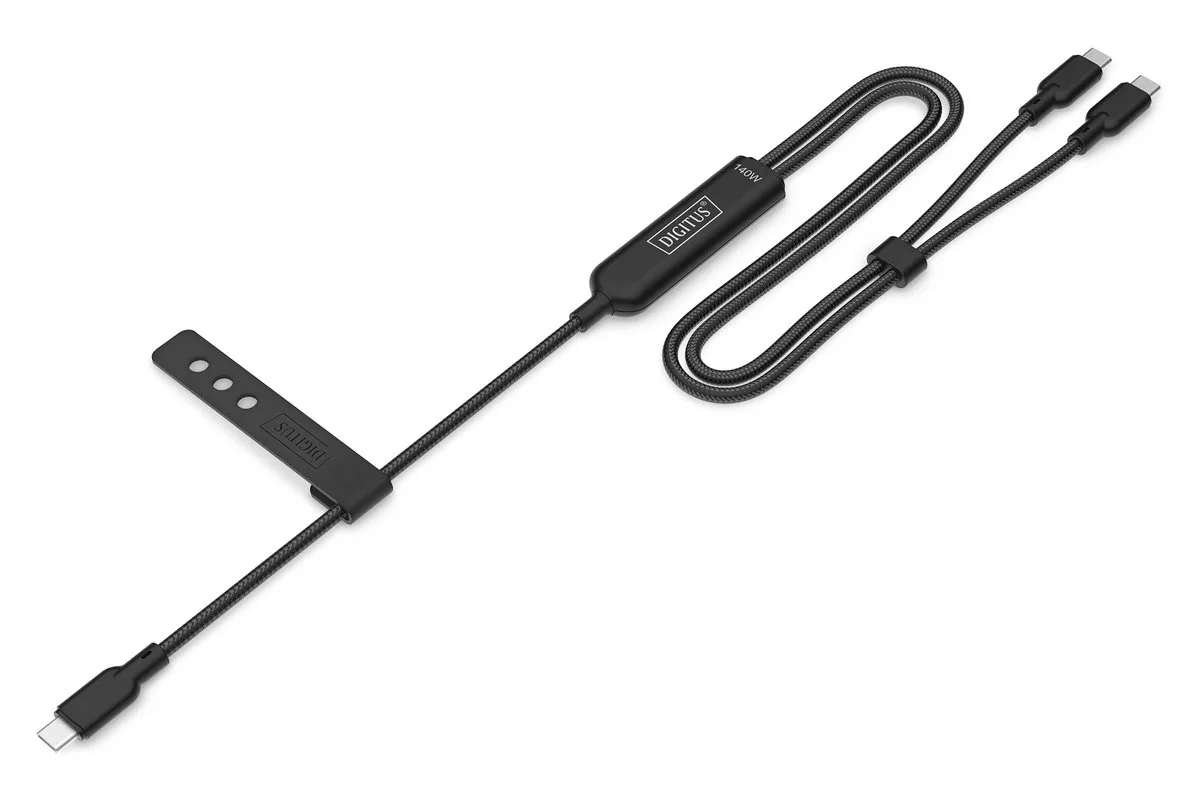 AK-300170-018-S USB-C-Kabel USB 2.0 USB-C, USB-C Stecker 180 cm von Digitus in Schwarz – Produktfoto