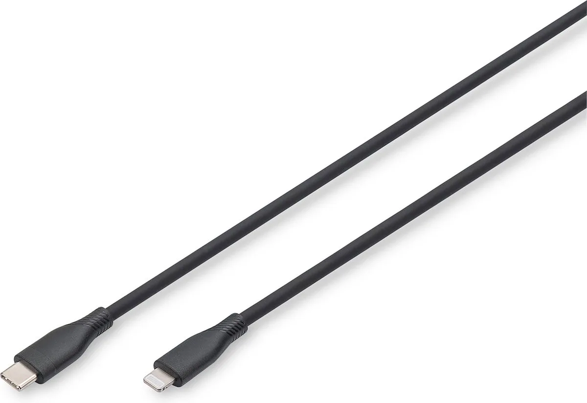 AK-600110-005-S Lightning-kabel 0,5 m Zwart von Digitus in Schwarz – Produktfoto