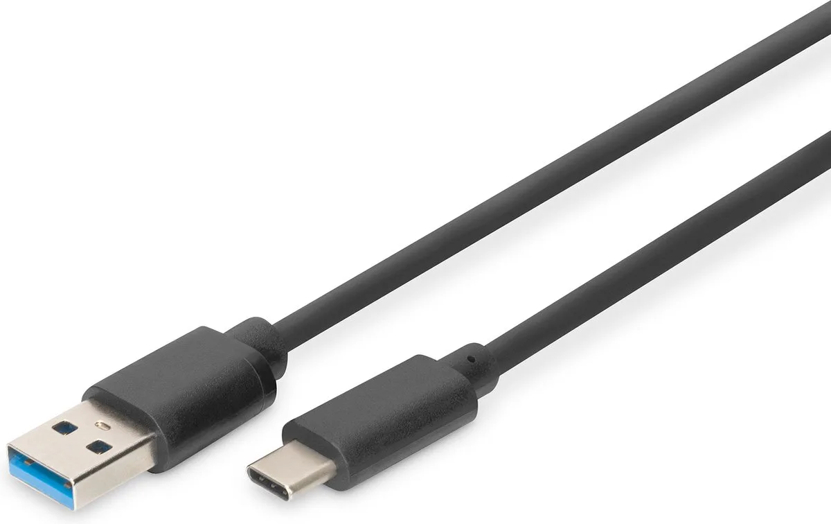 Digitus 1m, USB3.0-C/USB3.0-A USB-kabel USB 3.2 Gen 1 (3.1 Gen 1) USB C USB A von Digitus in Schwarz – Produktfoto