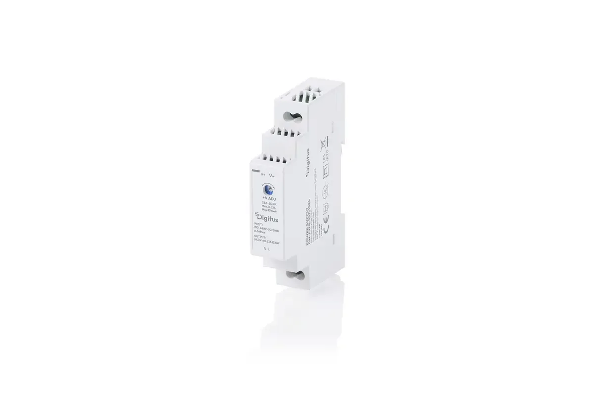 DN-PWR-SST-1524 Hutschienen-Netzteil (DIN-Rail) 24 V/DC 0.63 A 15 W Anzahl Ausgänge:1 x Inhalt 1 St. från Digitus – produktbild