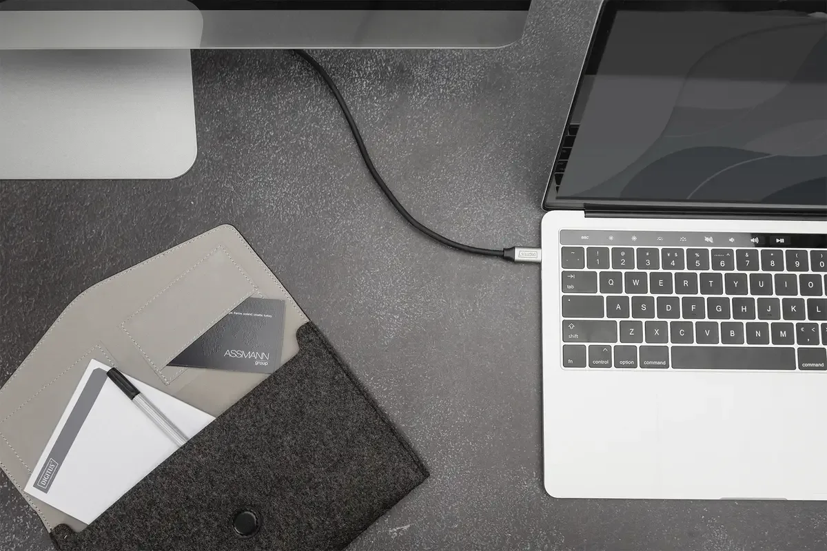 USB connector - USB-C to USB-C - 1 m von Digitus in Schwarz – Produktfoto